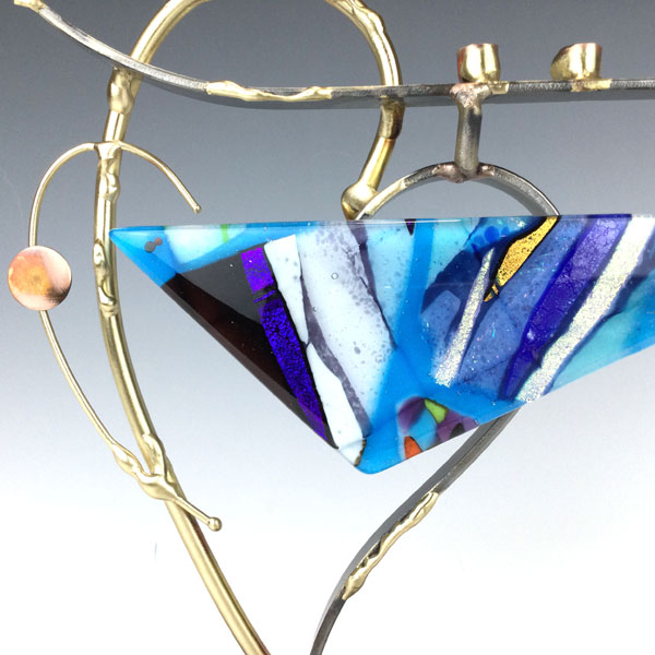 Two Tone Heart Menorah - Gary Rosenthal Collection - Image 4